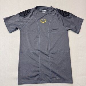 Evoshield Swag Tech Padded Compression Baseball T Shirt Gray Youth Sz XL